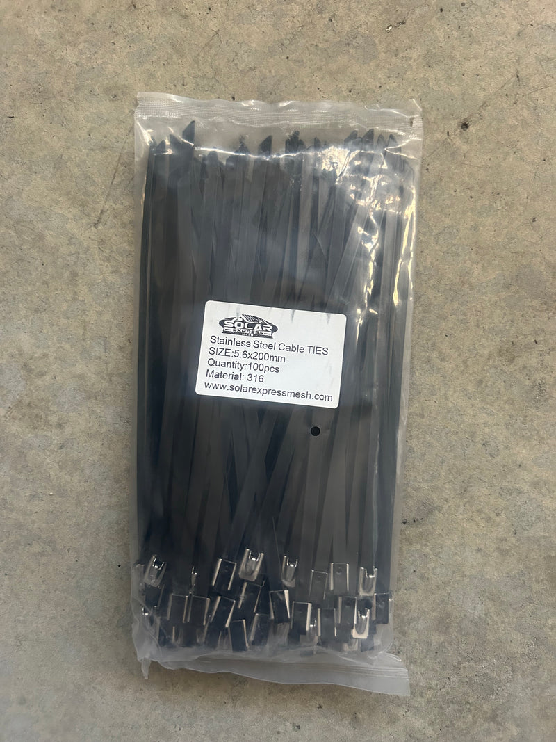 PVC Coated Stainless Steel 316 Zipties ( Pack of 100)