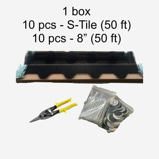 Homeowner Kit #3 - 1-15 Panels(S-Tile Roof) - Solar Panel Bird Prevention Kit